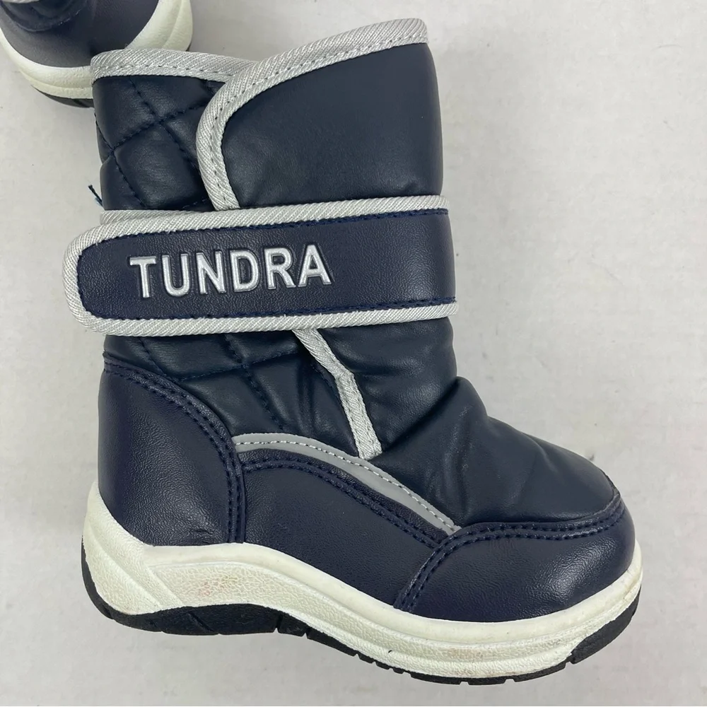 Tundra Snow Navy Blue Cold Weather Teddy Winter Boots Unisex‎ Size 5